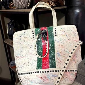 Paint Splattered Handbag/Crossbody